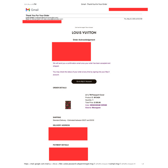 M13424 Louis Vuitton Takashi Murakami Passport Cover 2025 Cherry NEW Box Bag - Picture 10 of 10